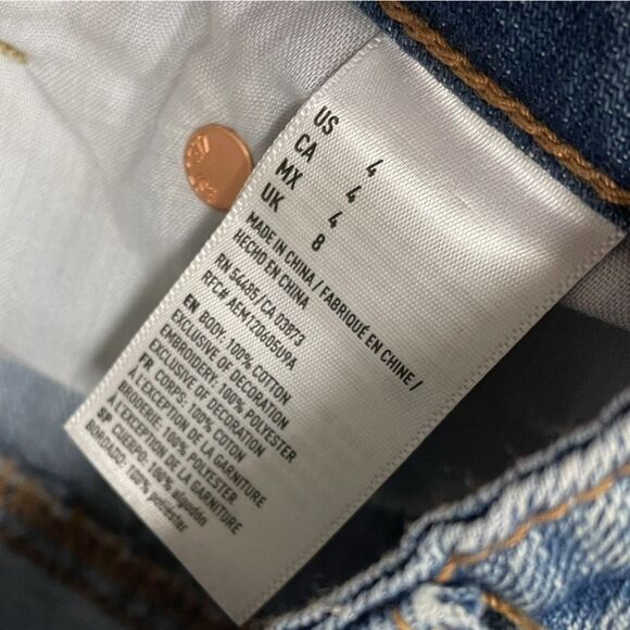 NWT American Eagle Outfitters Denim Embellished Mini Skirt Size 4 - Picture 9 of 12